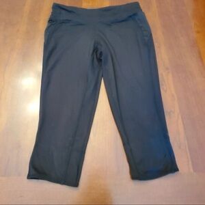 Tangerine ladies capri tights are a size small.